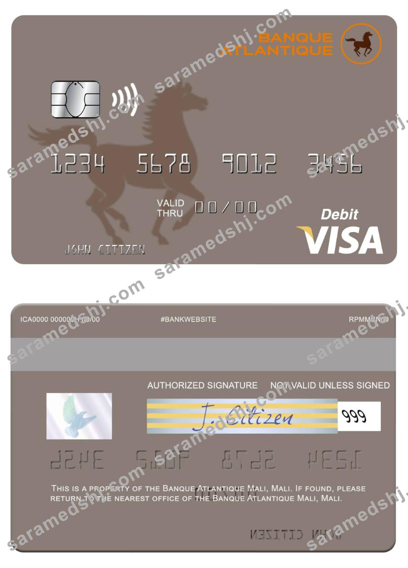 Mali Banque Atlantique Mali visa debit card